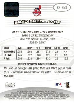 2004 Bowman's Best #BB-BMS Brad Snyder Back
