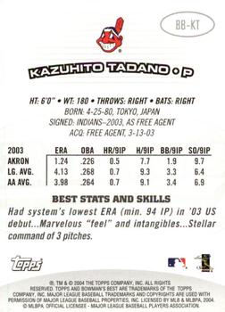 2004 Bowman's Best #BB-KT Kazuhito Tadano Back