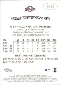 2004 Bowman's Best #BB-LO Lyle Overbay Back