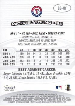 2004 Bowman's Best #BB-MY Michael Young Back