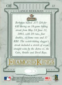 2004 Donruss #12 Lance Berkman Back