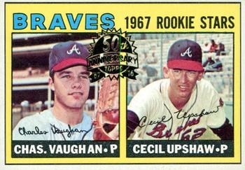 2016 Topps Heritage - 50th Anniversary Buybacks #179 Braves 1967 Rookie Stars (Charles Vaughan / Cecil Upshaw) Front