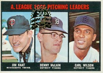 2016 Topps Heritage - 50th Anniversary Buybacks #235 American League 1966 Pitching Leaders (Jim Kaat / Denny McLain / Earl Wilson) Front