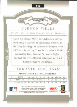 2004 Donruss Classics #143 Vernon Wells Back