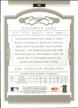 2004 Donruss Classics #45 Kazuhisa Ishii Back