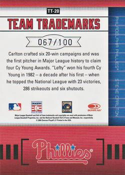 2004 Leaf Limited - Team Trademarks #TT-20 Steve Carlton Back
