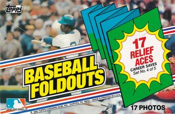 1983 Topps Foldouts - Career Saves Relief Aces #NNO Ed Farmer / Cover Page Back