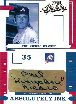 2004 Playoff Absolute Memorabilia - Absolutely Ink #AI-97 Phil Niekro Front