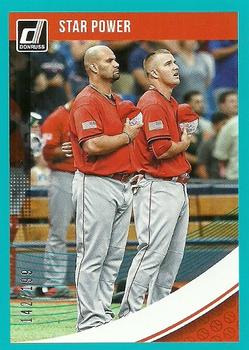 2018 Donruss - Teal #204 Albert Pujols / Mike Trout Front