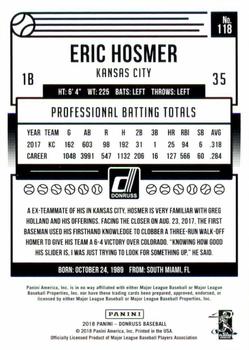 2018 Donruss - Gold Press Proof #118 Eric Hosmer Back