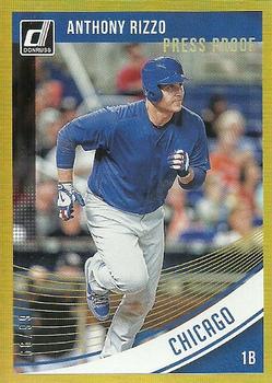 2018 Donruss - Gold Press Proof #141 Anthony Rizzo Front