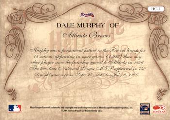 2004 Donruss Diamond Kings - Heritage Collection #HC-1 Dale Murphy Back