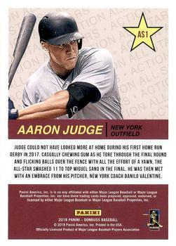 2018 Donruss - All-Stars Red #AS1 Aaron Judge Back