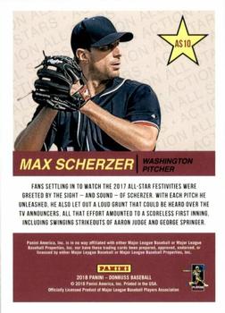 2018 Donruss - All-Stars Red #AS10 Max Scherzer Back