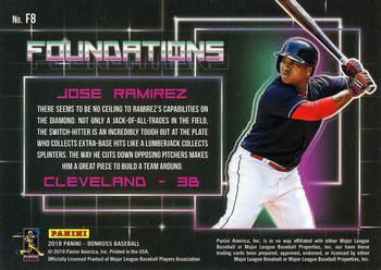 2018 Donruss - Foundations Red #F8 Jose Ramirez Back
