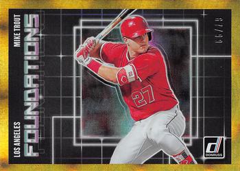 2018 Donruss - Foundations Gold #F4 Mike Trout Front