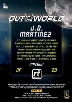 2018 Donruss - Out of This World Red #OW8 J.D. Martinez Back
