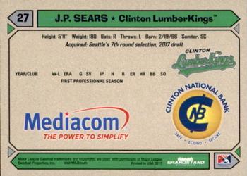 2017 Grandstand Clinton LumberKings Update #NNO J.P. Sears Back