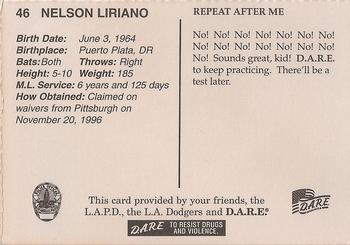 1997 Los Angeles Dodgers Police #NNO Nelson Liriano Back