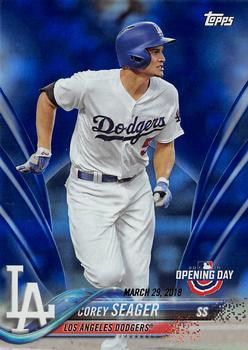 2018 Topps Opening Day - Opening Day Edition Blue Foil #59 Corey Seager Front