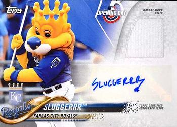 2018 Topps Opening Day - Mascots Relics Autographs #MAR-S Sluggerrr Front