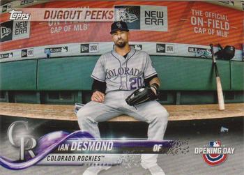2018 Topps Opening Day - Dugout Peeks #DP-ID Ian Desmond Front