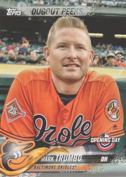 2018 Topps Opening Day - Dugout Peeks #DP-MT Mark Trumbo Front