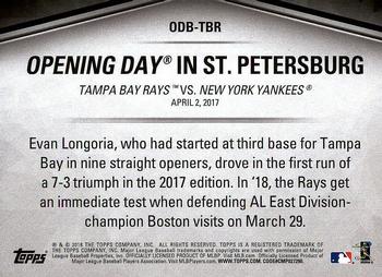 2018 Topps Opening Day - Opening Day #ODB-TBR Tampa Bay Rays Back