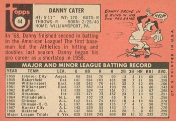 2018 Topps Heritage - 50th Anniversary Buybacks #44 Danny Cater Back