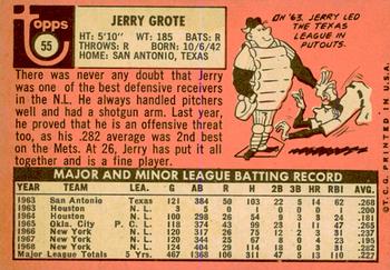 2018 Topps Heritage - 50th Anniversary Buybacks #55 Jerry Grote Back