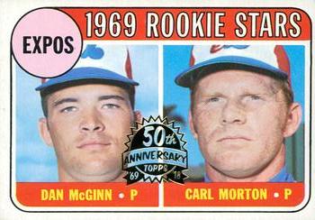 2018 Topps Heritage - 50th Anniversary Buybacks #646 Expos 1969 Rookie Stars (Dan McGinn / Carl Morton) Front