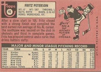 2018 Topps Heritage - 50th Anniversary Buybacks #46 Fritz Peterson Back