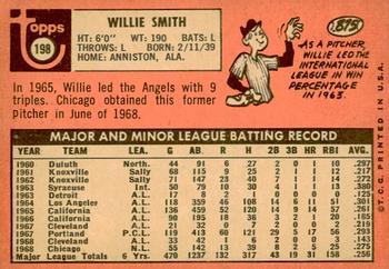2018 Topps Heritage - 50th Anniversary Buybacks #198 Willie Smith Back