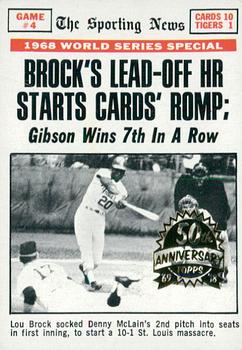 2018 Topps Heritage - 50th Anniversary Buybacks #165 World Series Game 4 - Brock's Lead-Off HR Starts Cards' Romp Front