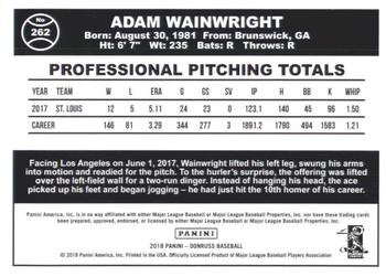 2018 Donruss - Career Stat Line #262 Adam Wainwright Back