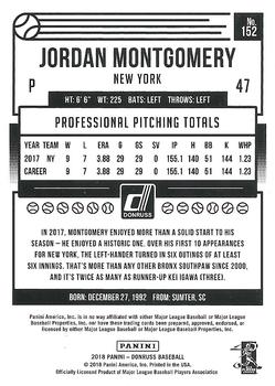 2018 Donruss - Holo Green #152 Jordan Montgomery Back