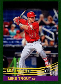2018 Donruss - Holo Green #242 Mike Trout Front