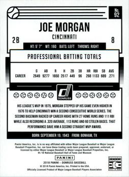 2018 Donruss - Season Stat Line #92 Joe Morgan Back