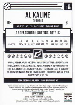 2018 Donruss - Season Stat Line #110 Al Kaline Back