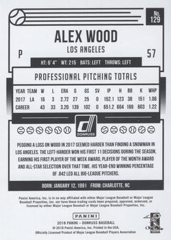 2018 Donruss - Season Stat Line #129 Alex Wood Back