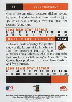 2004 Donruss Team Heroes #44 Jerry Hairston Back