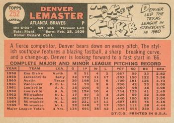 2015 Topps - Topps Originals Buybacks 1966 #252 Denver Lemaster Back