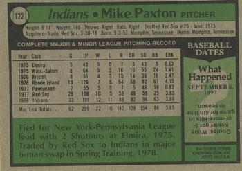 2015 Topps - Topps Originals Buybacks 1979 #122 Mike Paxton Back