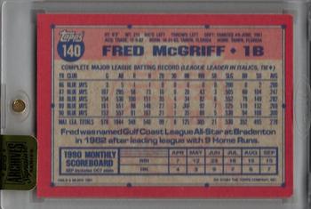 2015 Topps Archives Signature Series - Fred McGriff #140 Fred McGriff Back