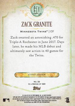 2018 Topps Gypsy Queen - Green #33 Zack Granite Back