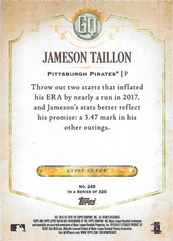 2018 Topps Gypsy Queen - Missing Team Name #249 Jameson Taillon Back