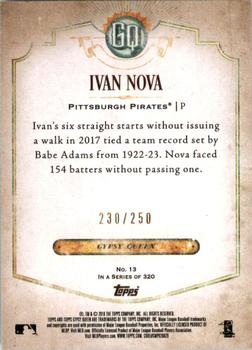 2018 Topps Gypsy Queen - Indigo #13 Ivan Nova Back