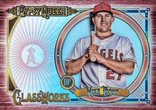 2018 Topps Gypsy Queen - GQ GlassWorks Box Toppers Red #GW-MT Mike Trout Front