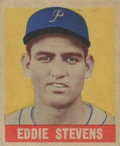 1948-49 Leaf #43 Eddie Stevens Front