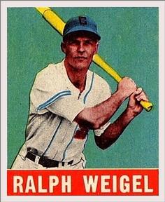 1948-49 Leaf #86 Ralph Weigel Front